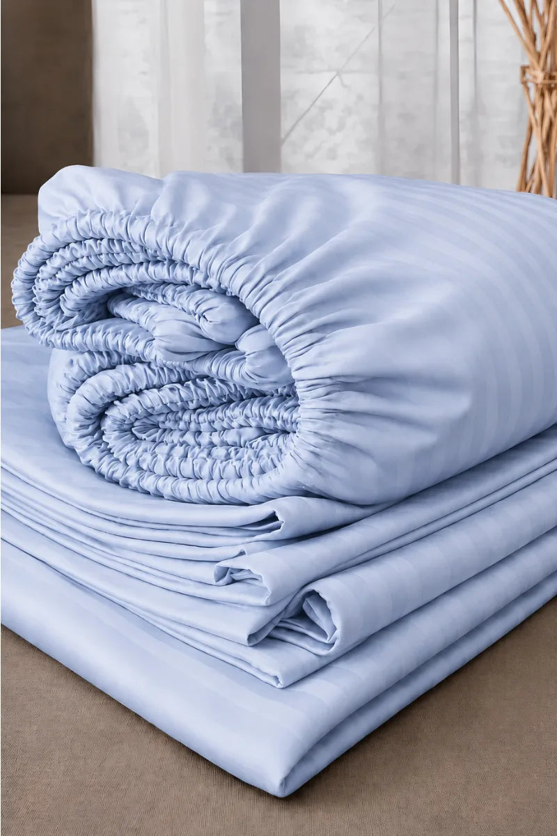 Ice Blue Quilt Cover Set (6PCS - King Size)