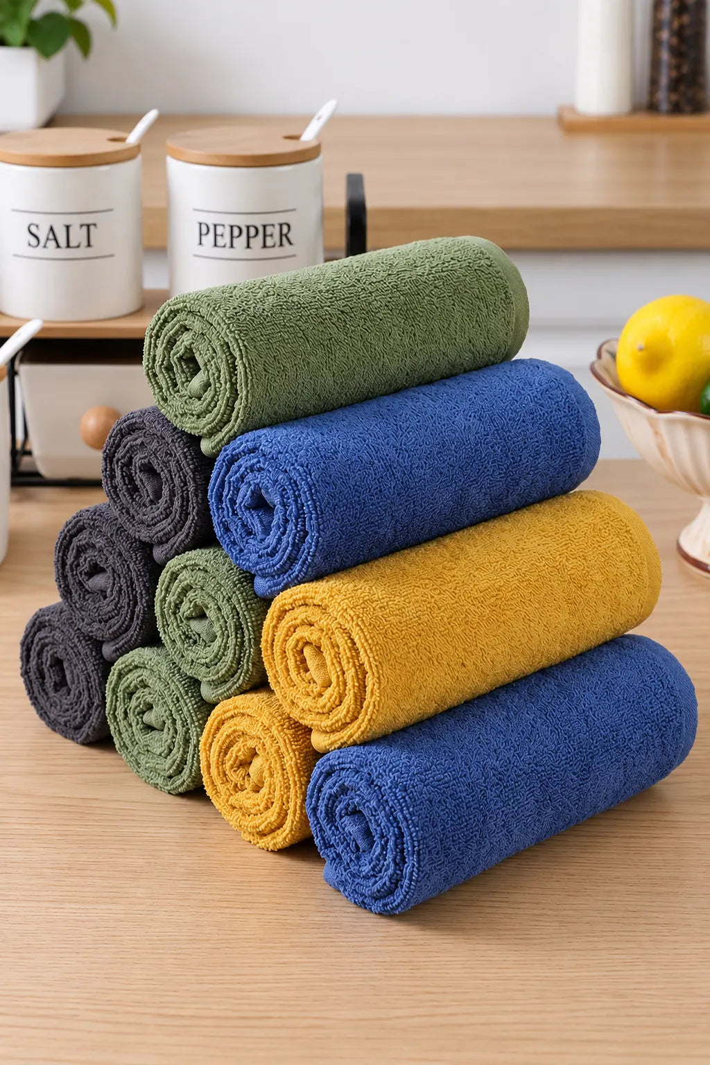 Premium Microfiber Kitchen Towels – Soft & Absorbent | Pack of 6 & 12