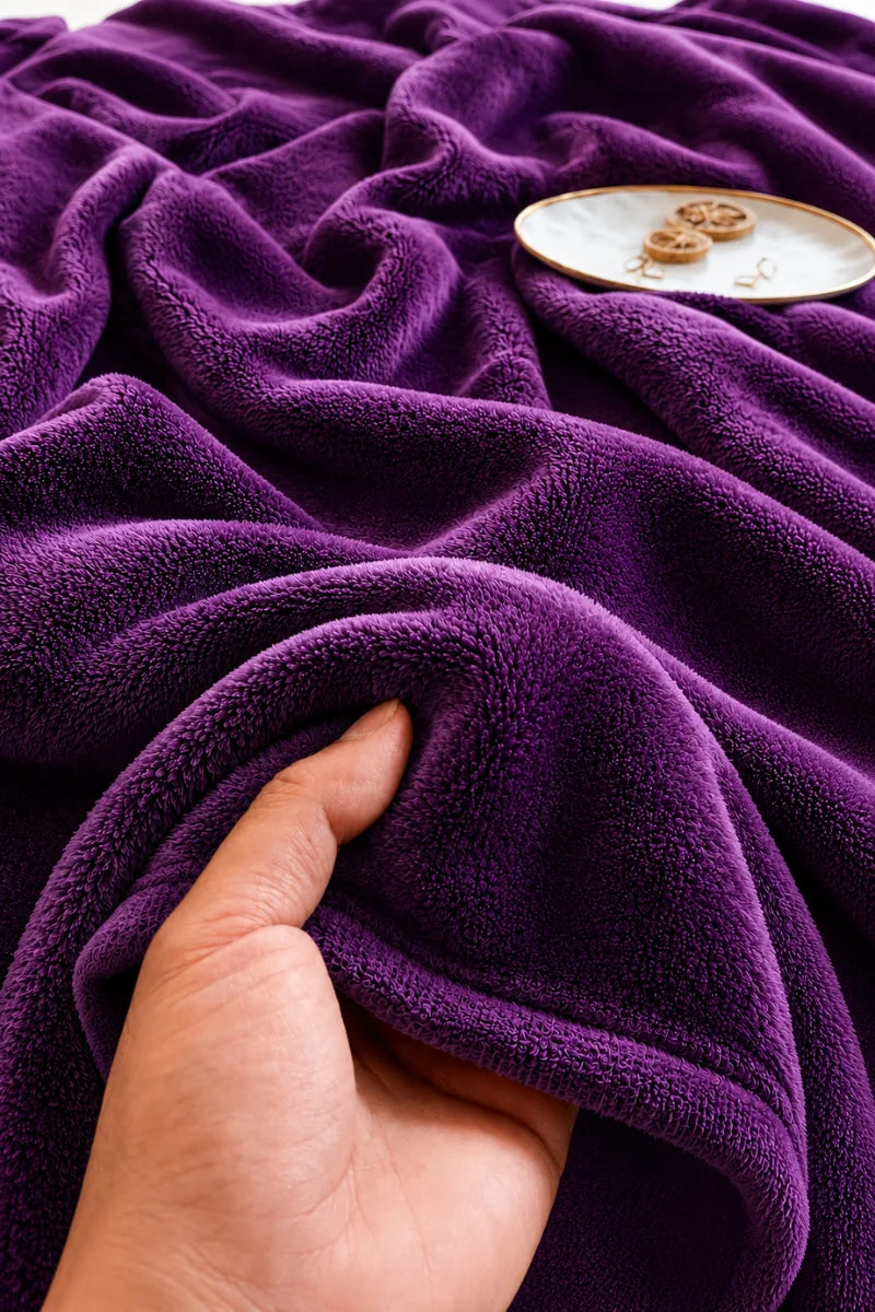 Purple Fleece Throw Blanket