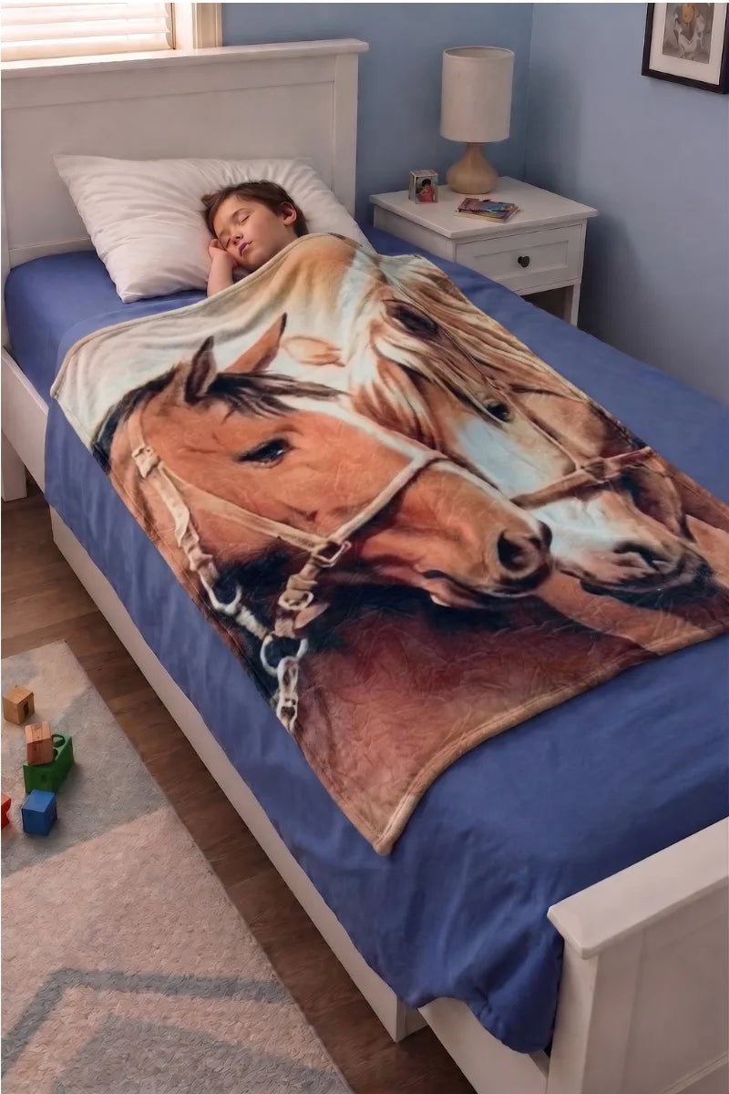 Kids Daily Use Fleece Blanket – Character Design – Size (71" x 57")