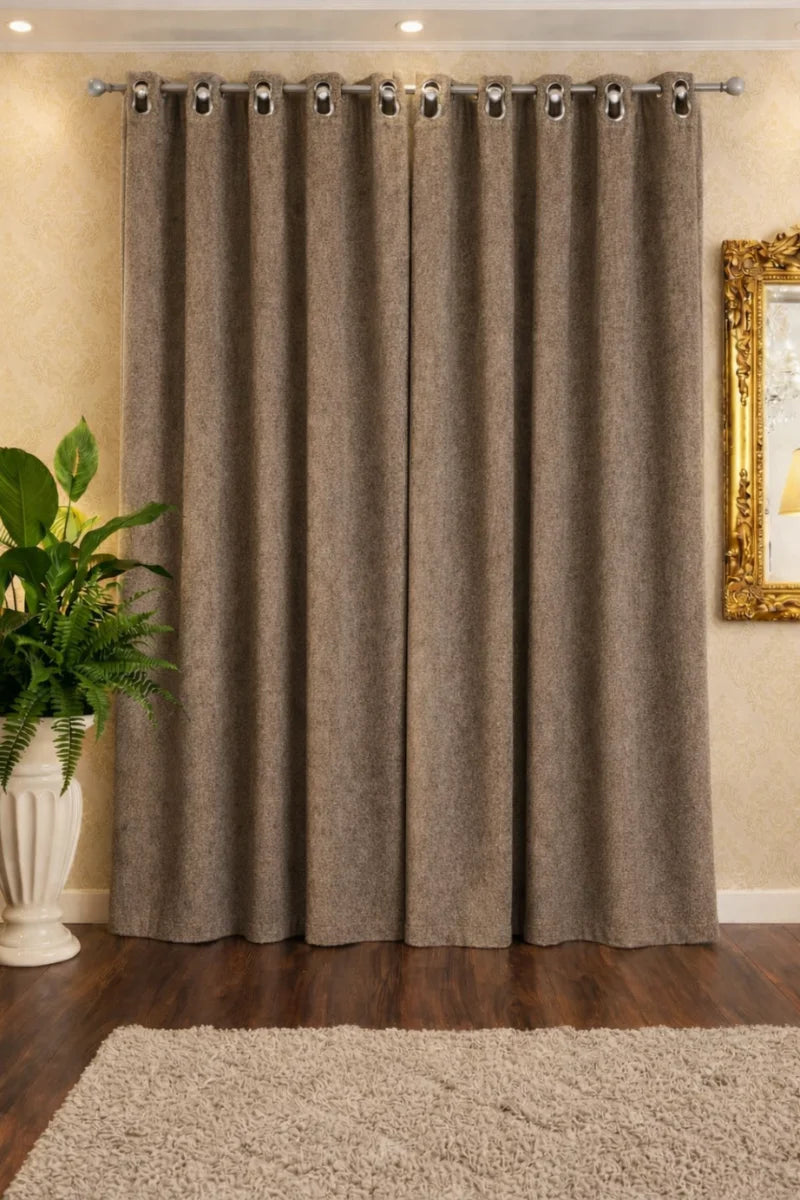 Pacman Chenille Soft Terry Fabric Curtain Set – Plush & Cozy Home Décor
