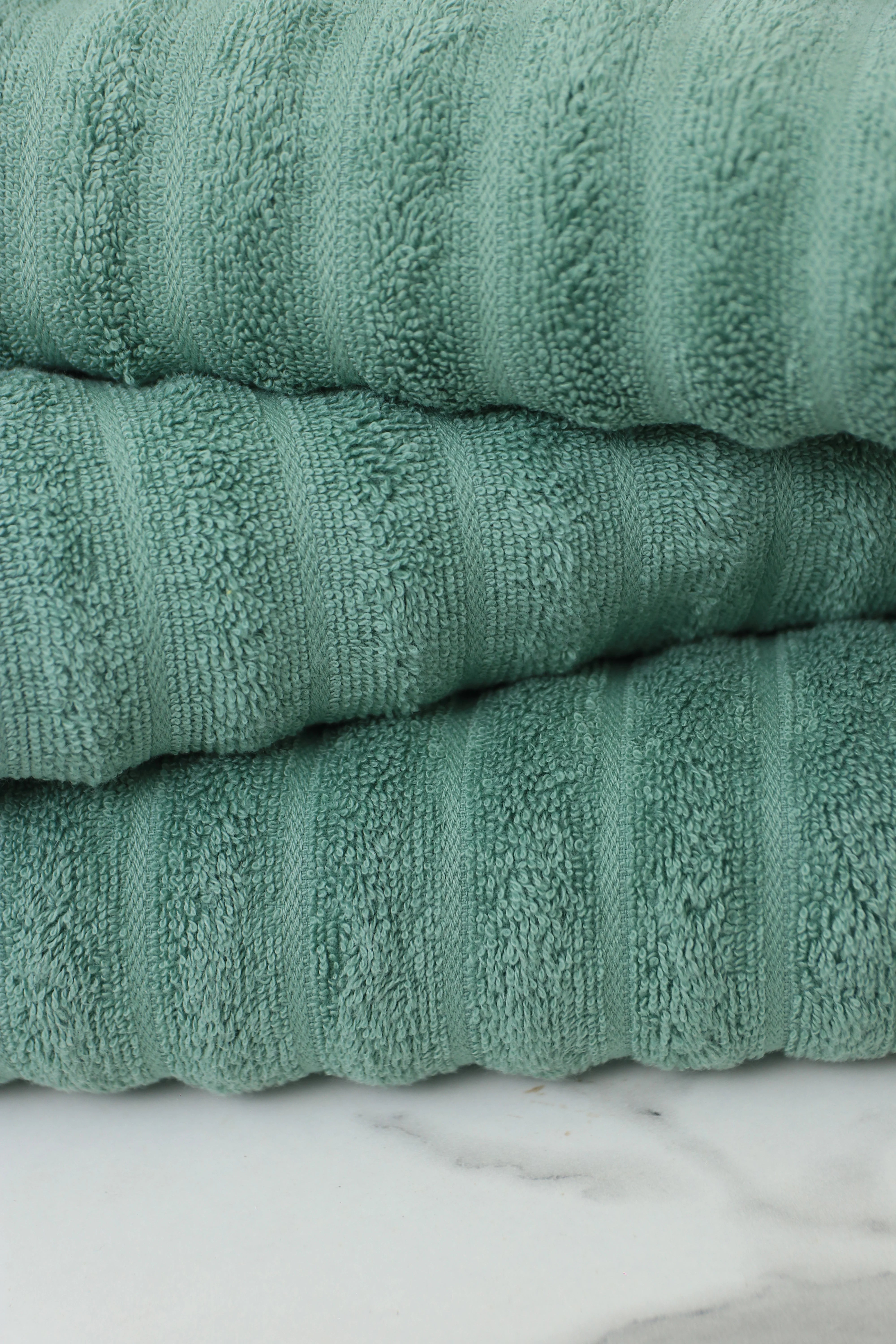 Premium Green Cotton Towels – Pack of 3