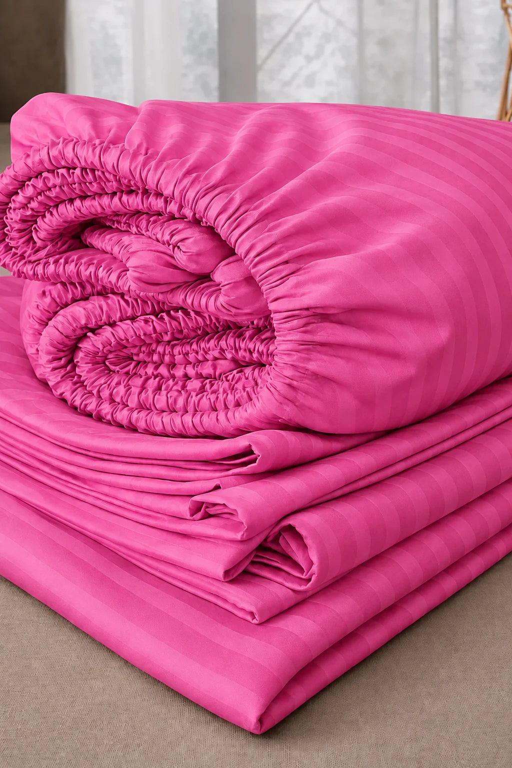 Pink Quilt Cover Set (6PCS - King Size)