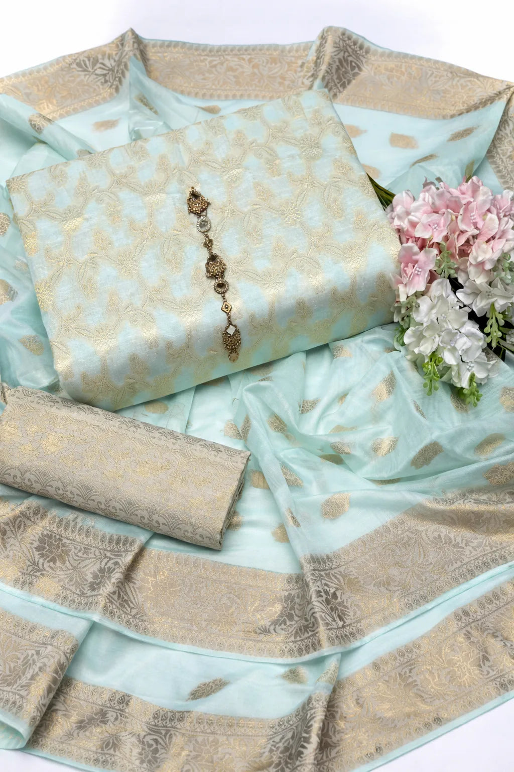 Special Eid Collection: Restocked with New Light Colors - Unstitched Cotton Jacquard 3-Piece Set