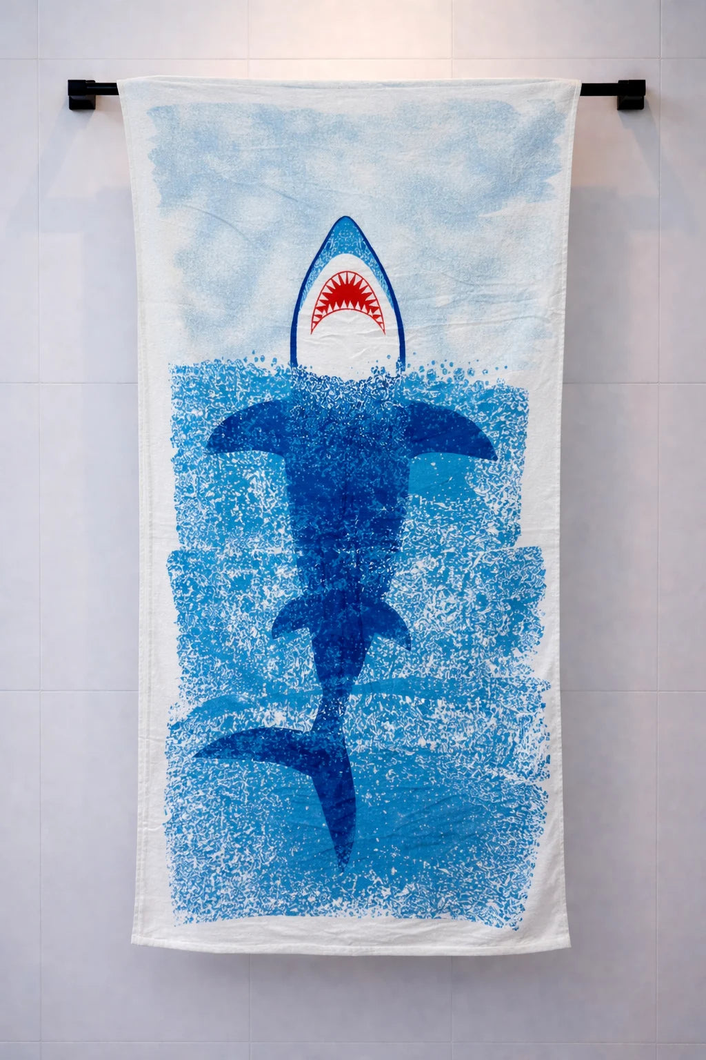 Shark Graphic Beach Towel - 27" x 53"