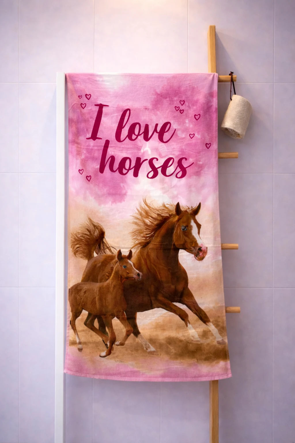 Love Horses - Artistic Horse Family Towel 27" x 53"