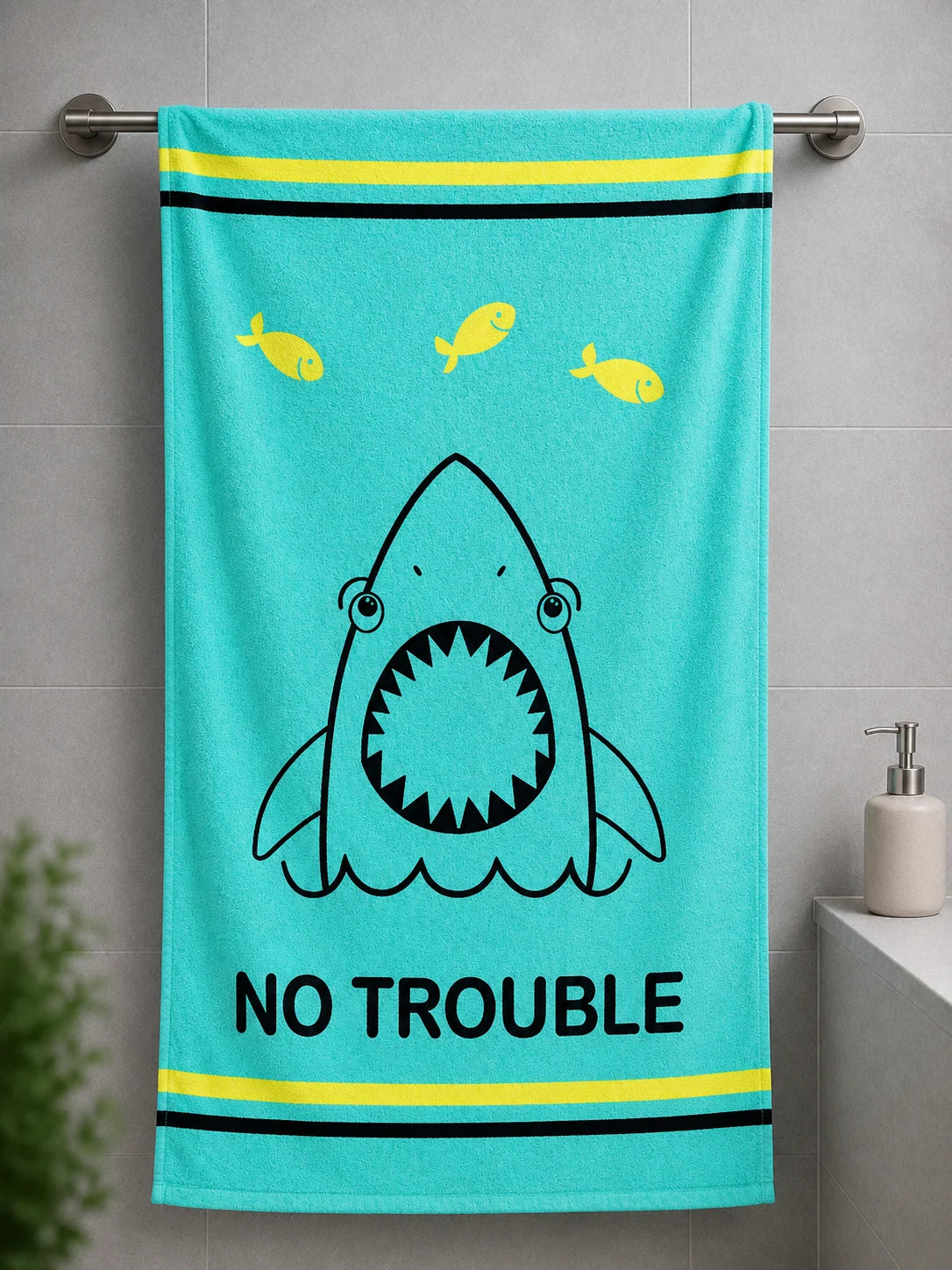 Cute Cartoon Beach Towel – 27" x 53"