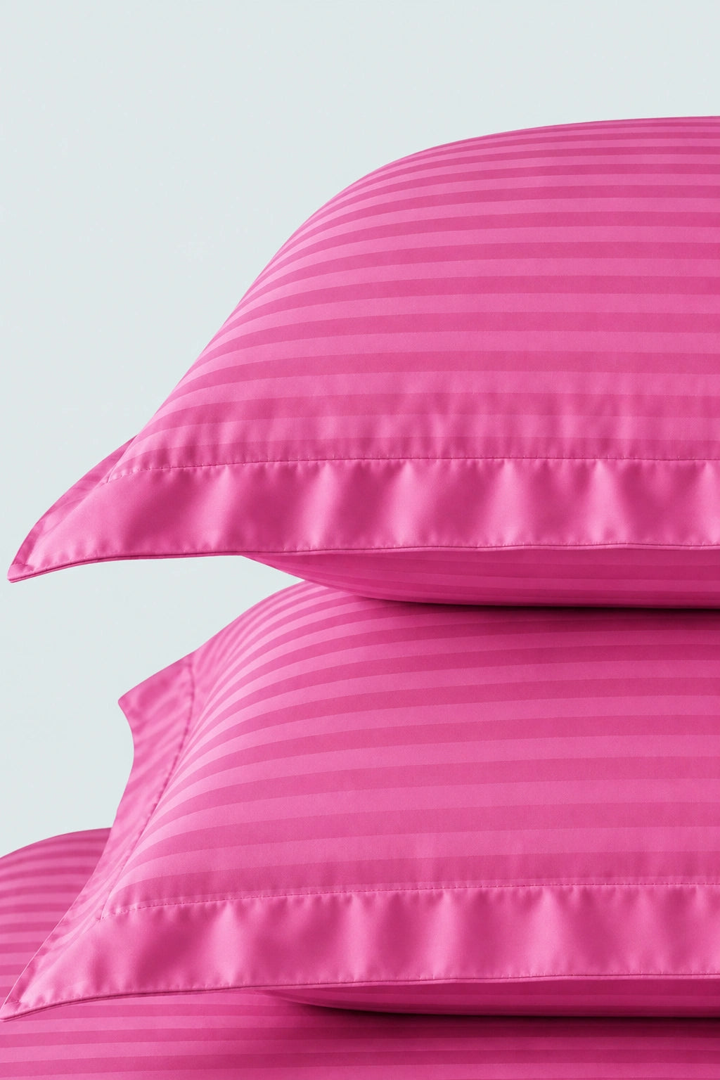 Rose Pink Stripe Fitted Bedsheet - King Size