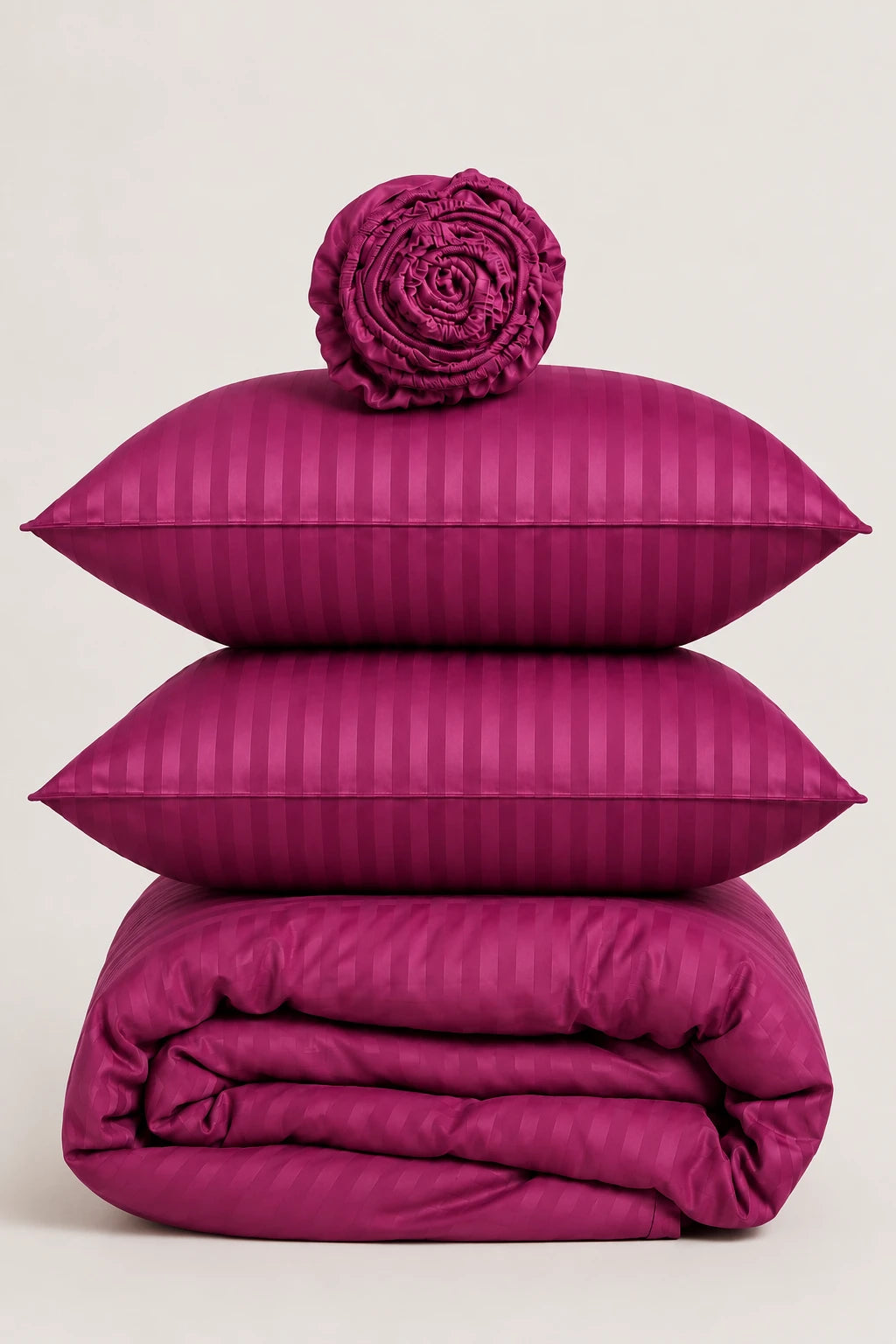 Plum Magenta Quilt Cover Set (6PCS - King Size)