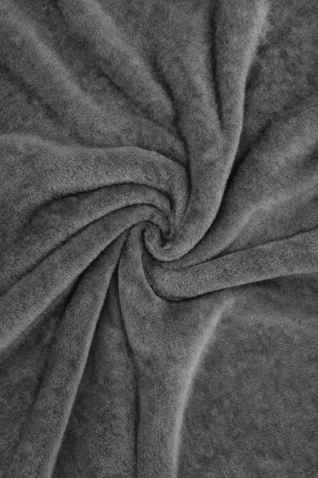 Grey Fleece Throw Blanket