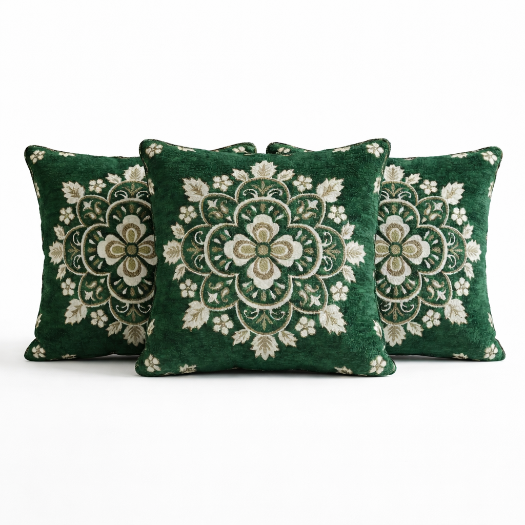 5 PCS Velvet Jacquard Cushion Covers Set