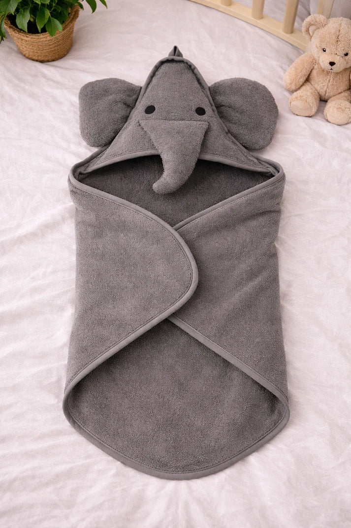 Kids Elephant Hooded Towel – Soft & Absorbent