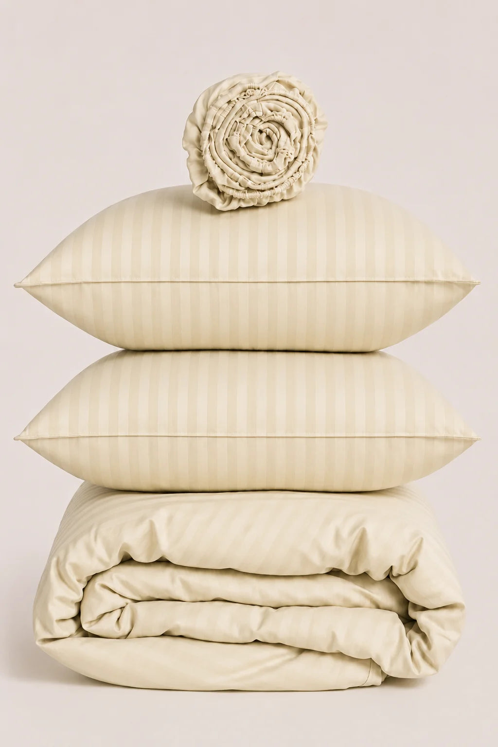 Ivory White Quilt Cover Set (6PCS - King Size)