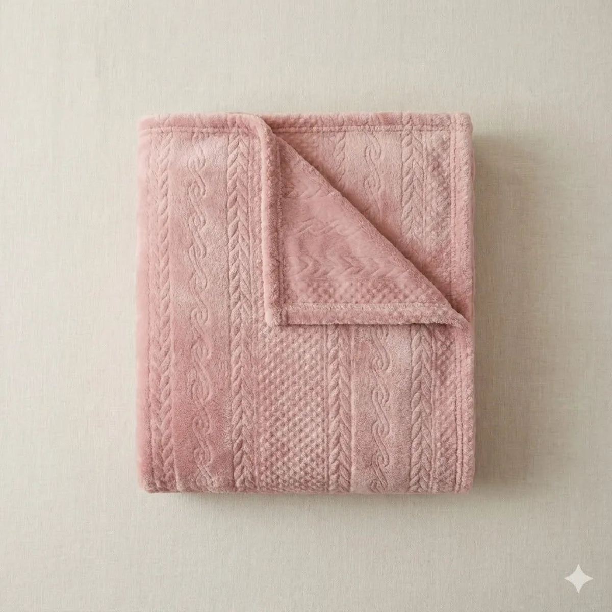 Premium Peach Dyed Embossed AC Fleece Blanket