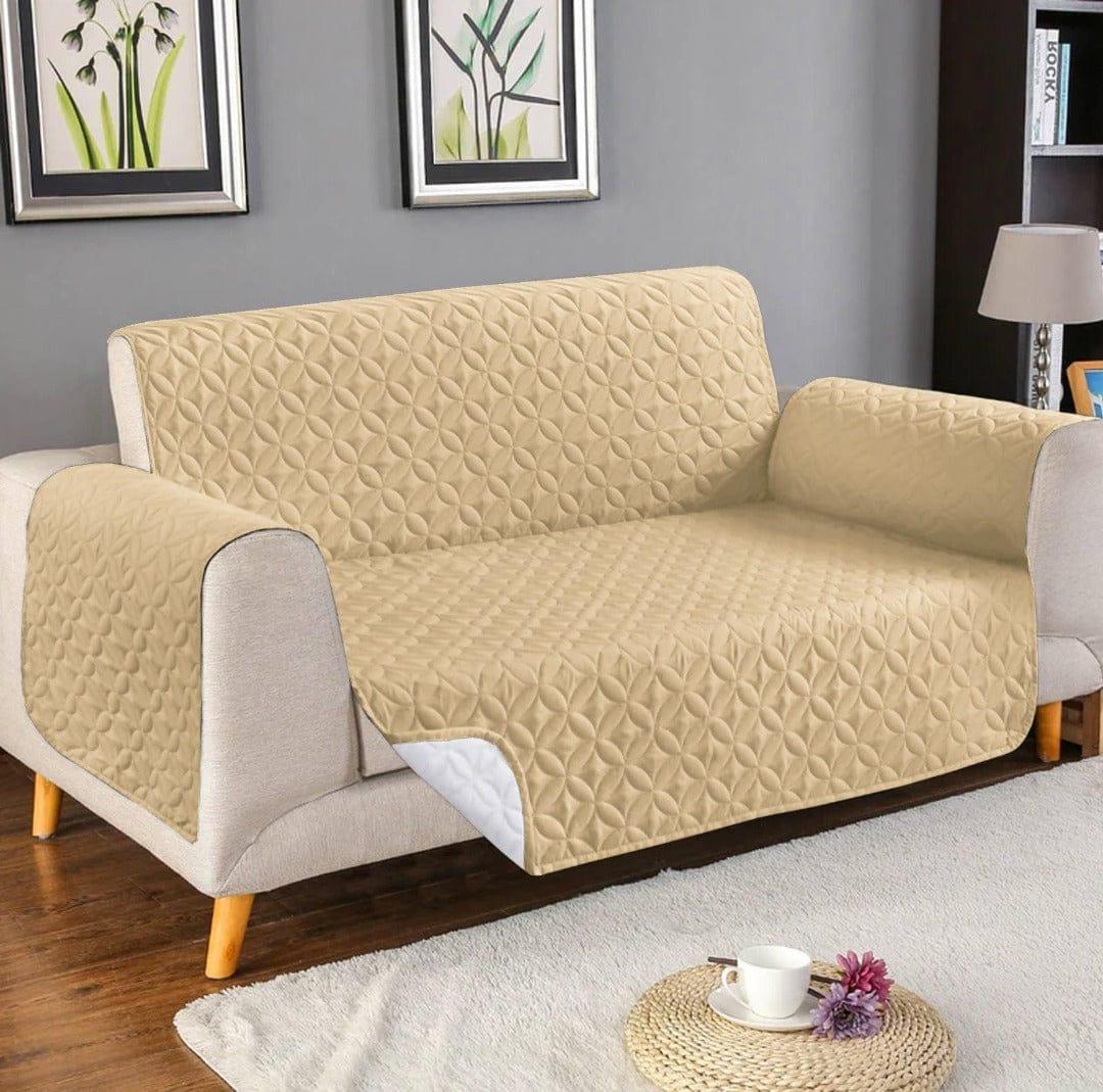 Ultrasonic Quilted Sofa Cover (Skin Golden)