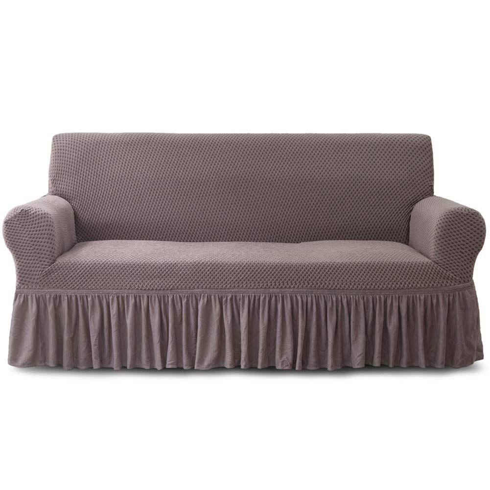 Frill Style Micro Mesh Sofa Cover (Mouse Color)