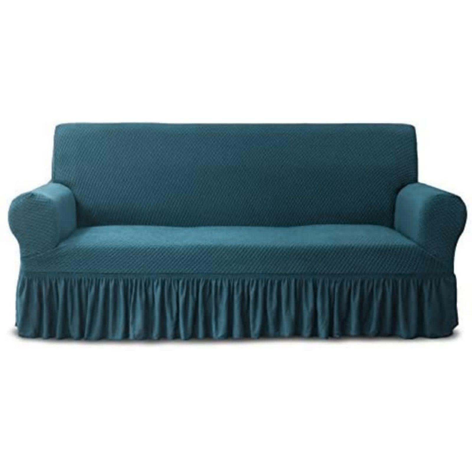 Frill Style Micro Mesh Sofa Cover (Zink Color)