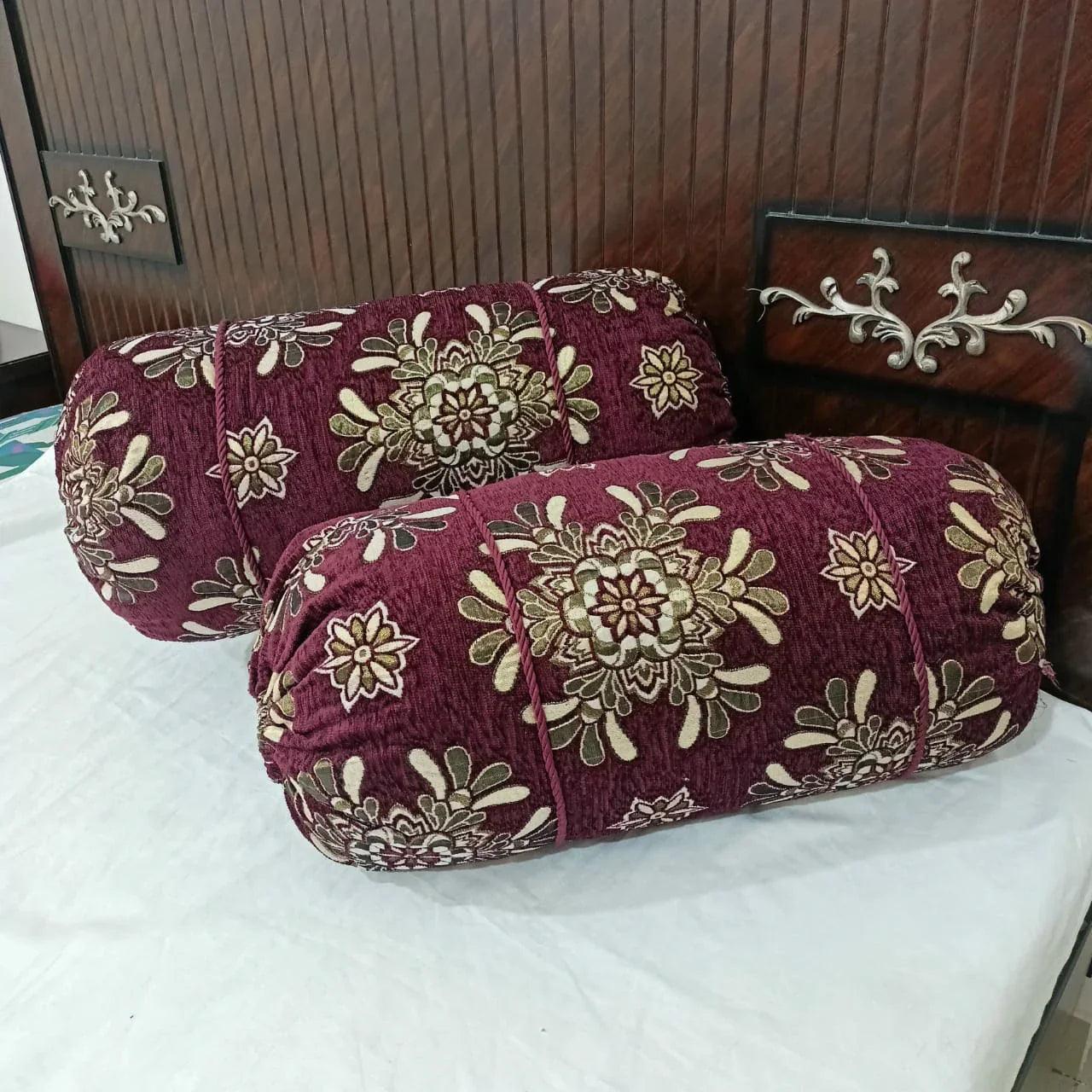 Velvet Jacquard* Round/GOLL Pillow Covers Pack of 2pcs