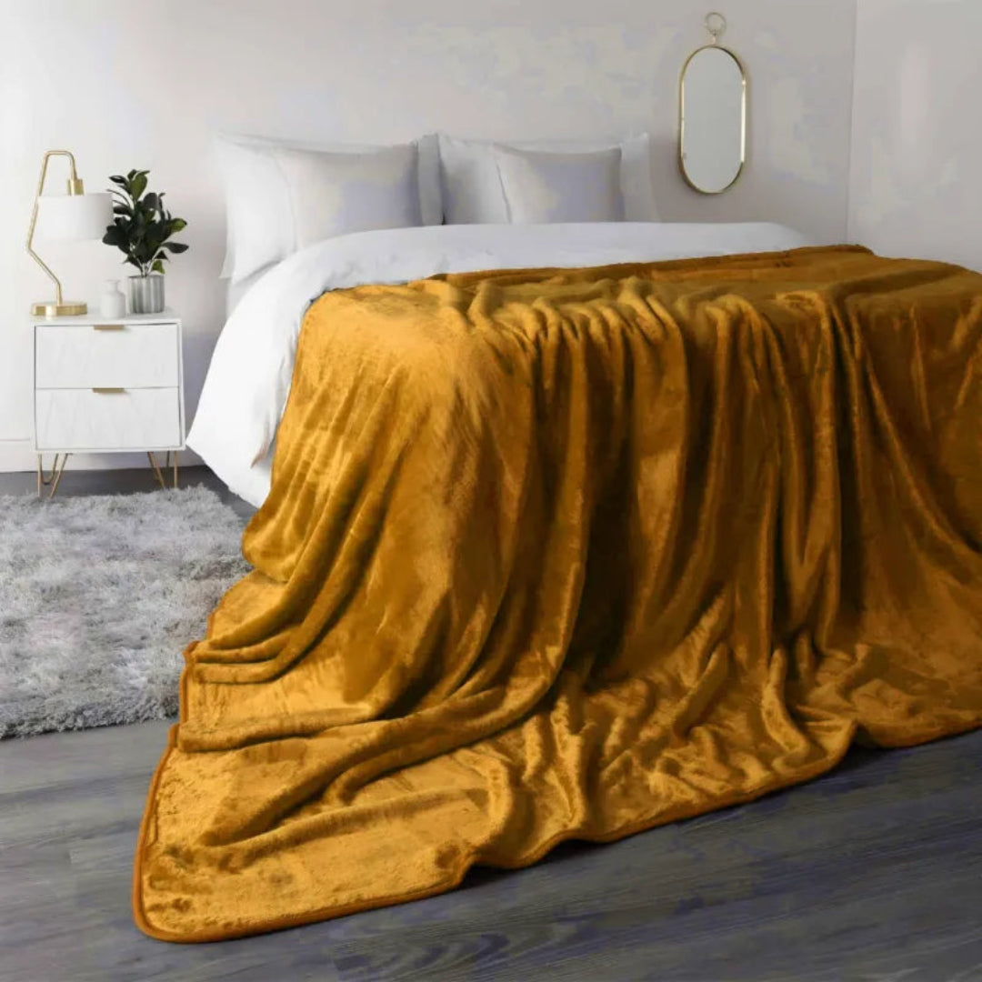 Premium Coral AC Fleece Funnel Blanket | Double Bed