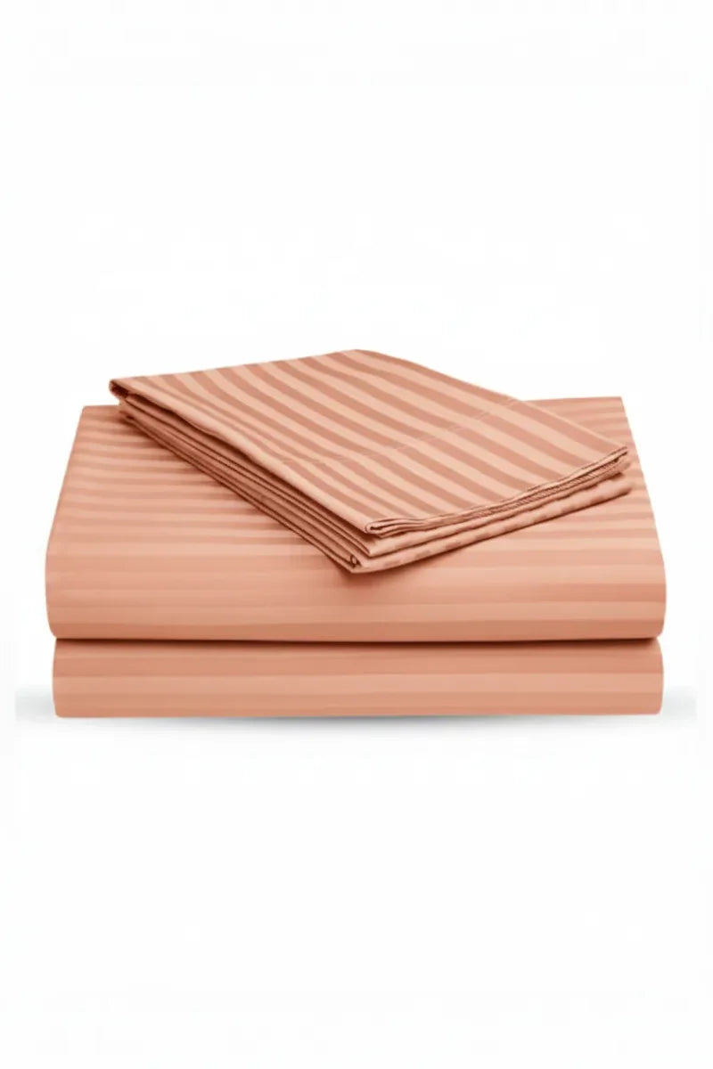 Luxury Stripe Fitted Bedsheet - King Size