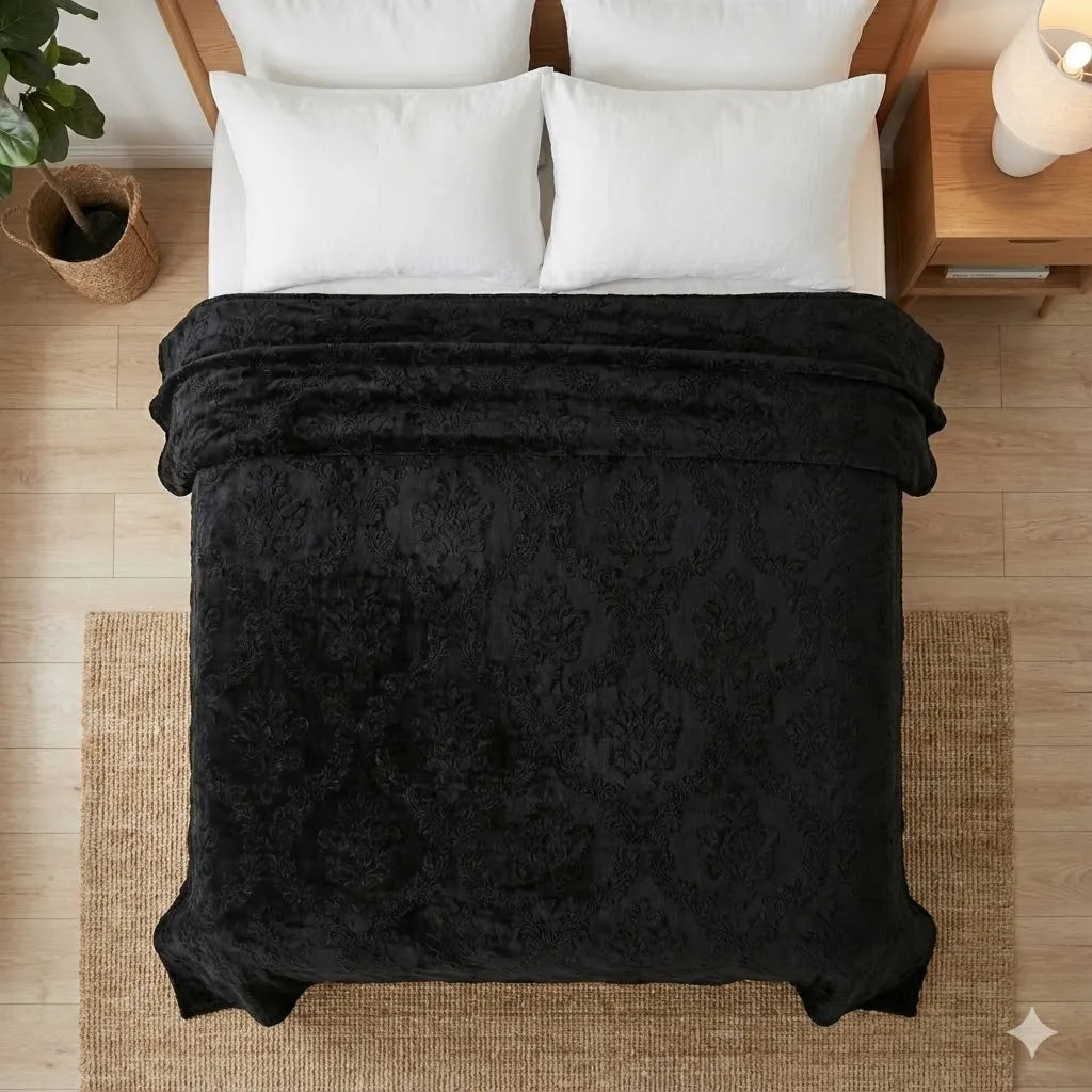 Premium Dyed Embossed AC Fleece Blanket