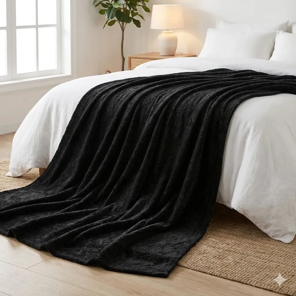 Premium Dyed Embossed AC Fleece Blanket