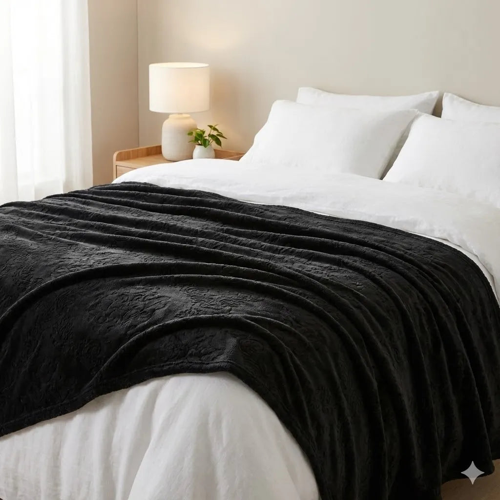 Premium Dyed Embossed AC Fleece Blanket