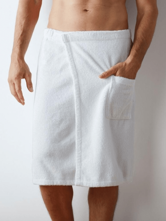 Men’s Shower Wrap White