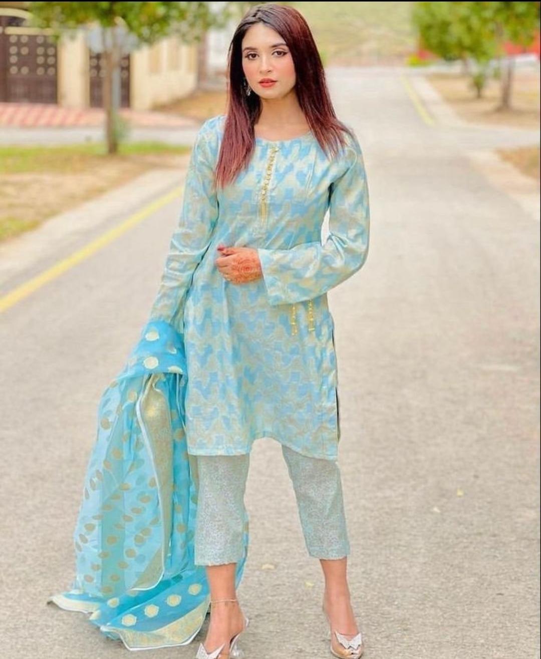 Special Eid Collection: Restocked with New Light Colors - Unstitched Cotton Jacquard 3-Piece Set