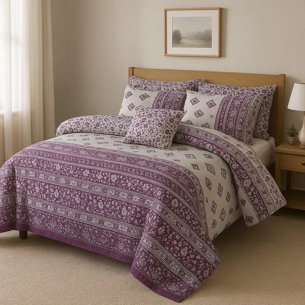 New Arrival 7PC Salonika Cotton Comforter Set