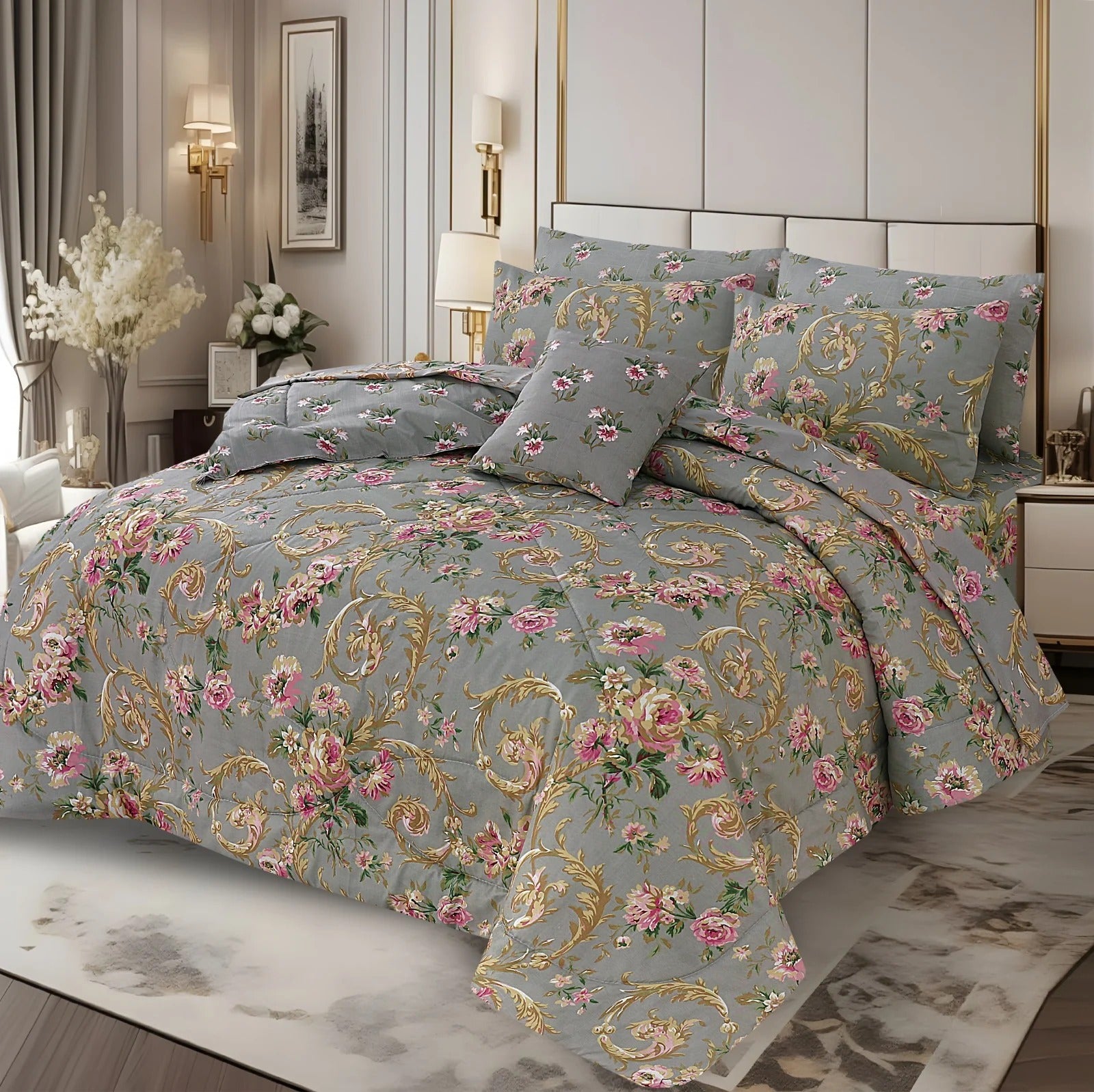 New Arrival 7PC Salonika Cotton Comforter Set