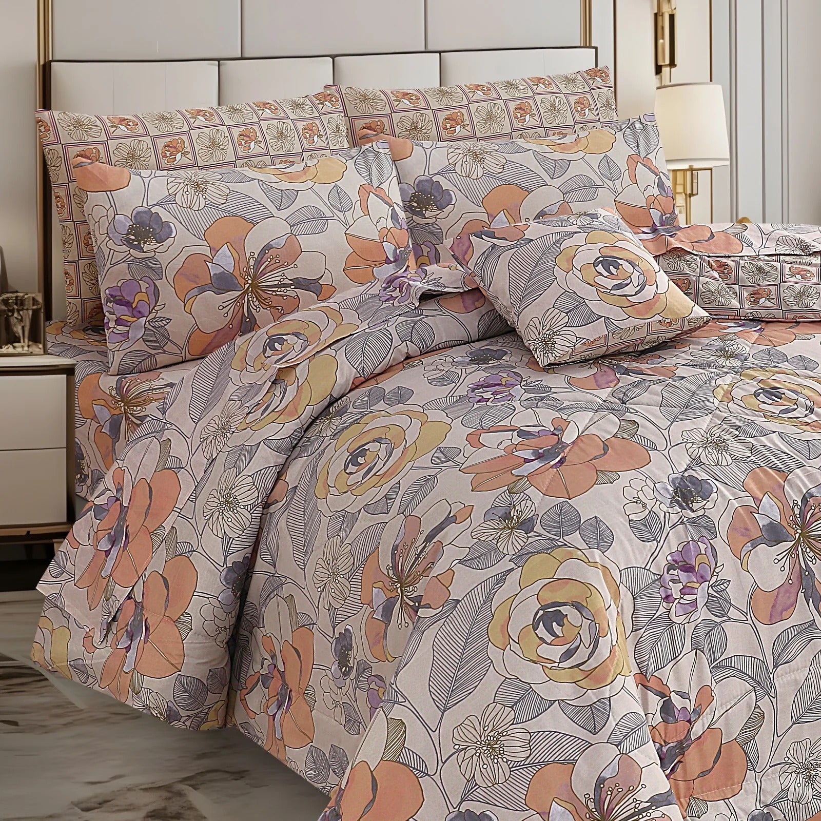 New Arrival 7PC Salonika Cotton Comforter Set