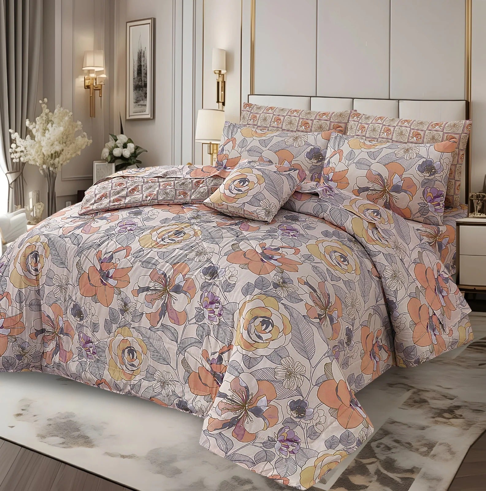 New Arrival 7PC Salonika Cotton Comforter Set