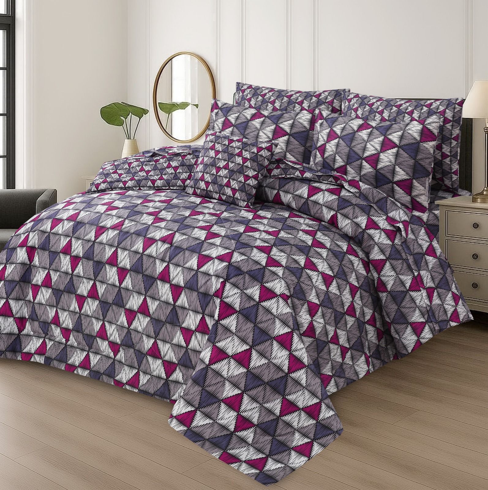 Premium King Size 7-Piece Comforter Set | Complete Bedding Collection