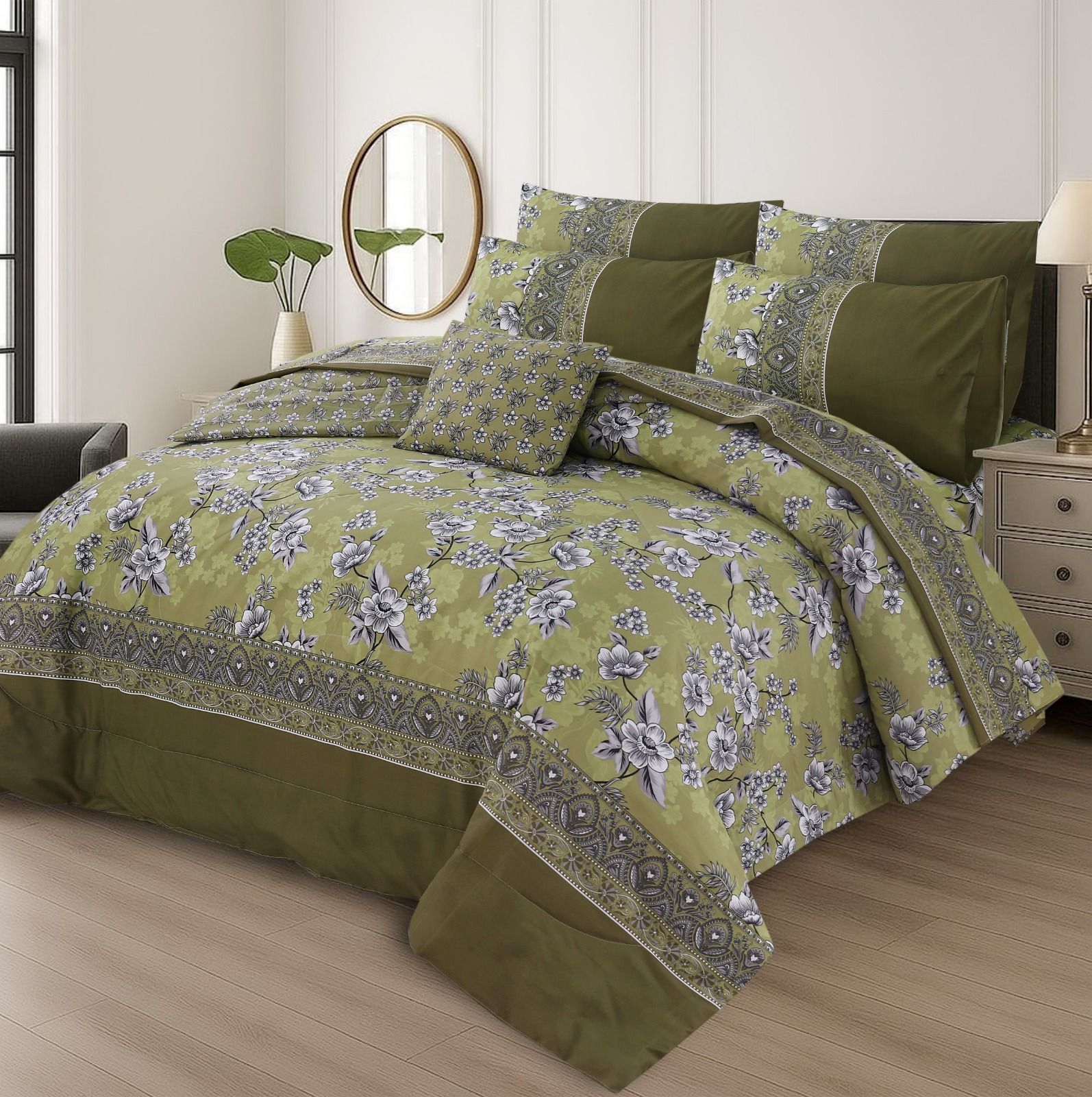 Premium King Size 7-Piece Comforter Set | Complete Bedding Collection