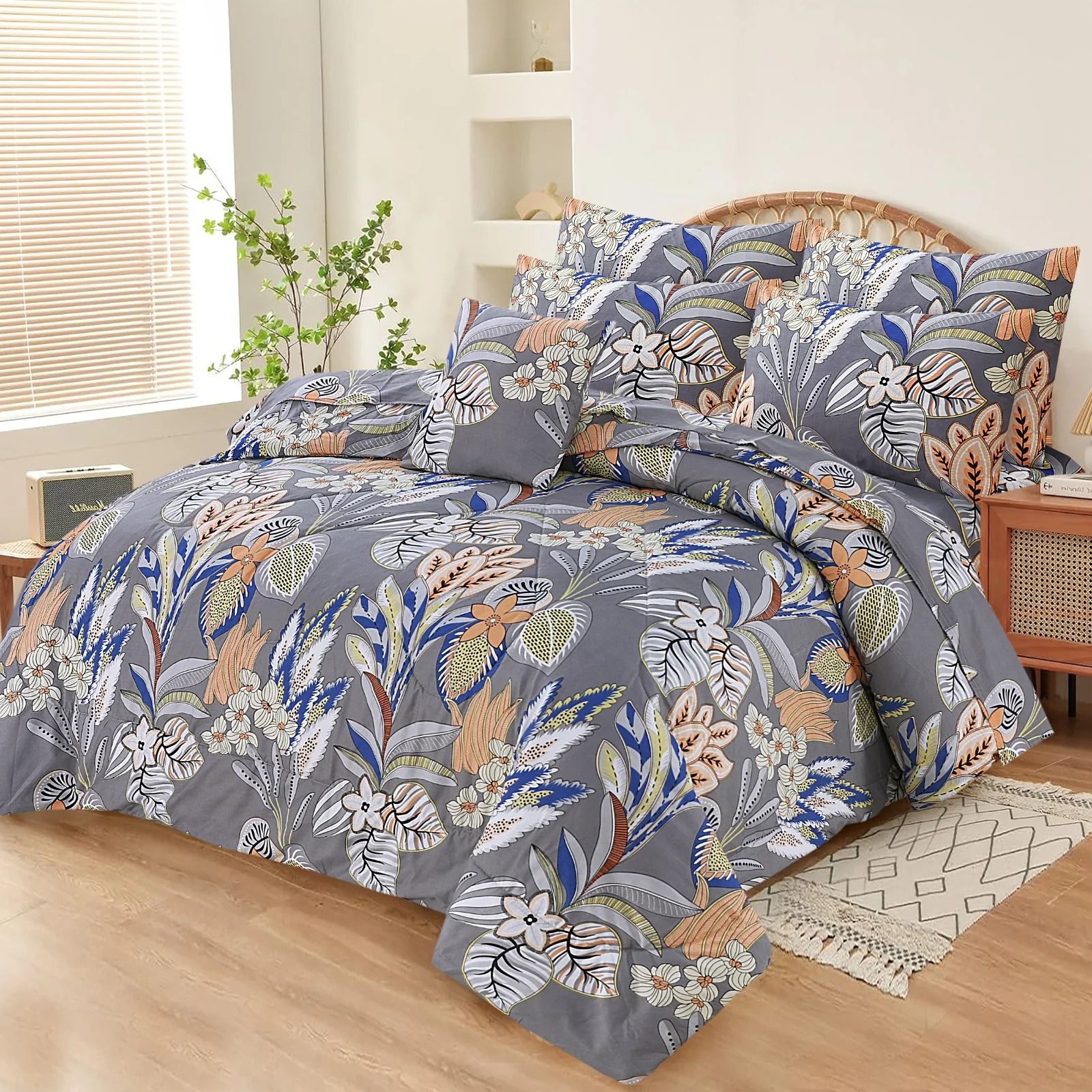 Premium King Size 7-Piece Comforter Set | Complete Bedding Collection
