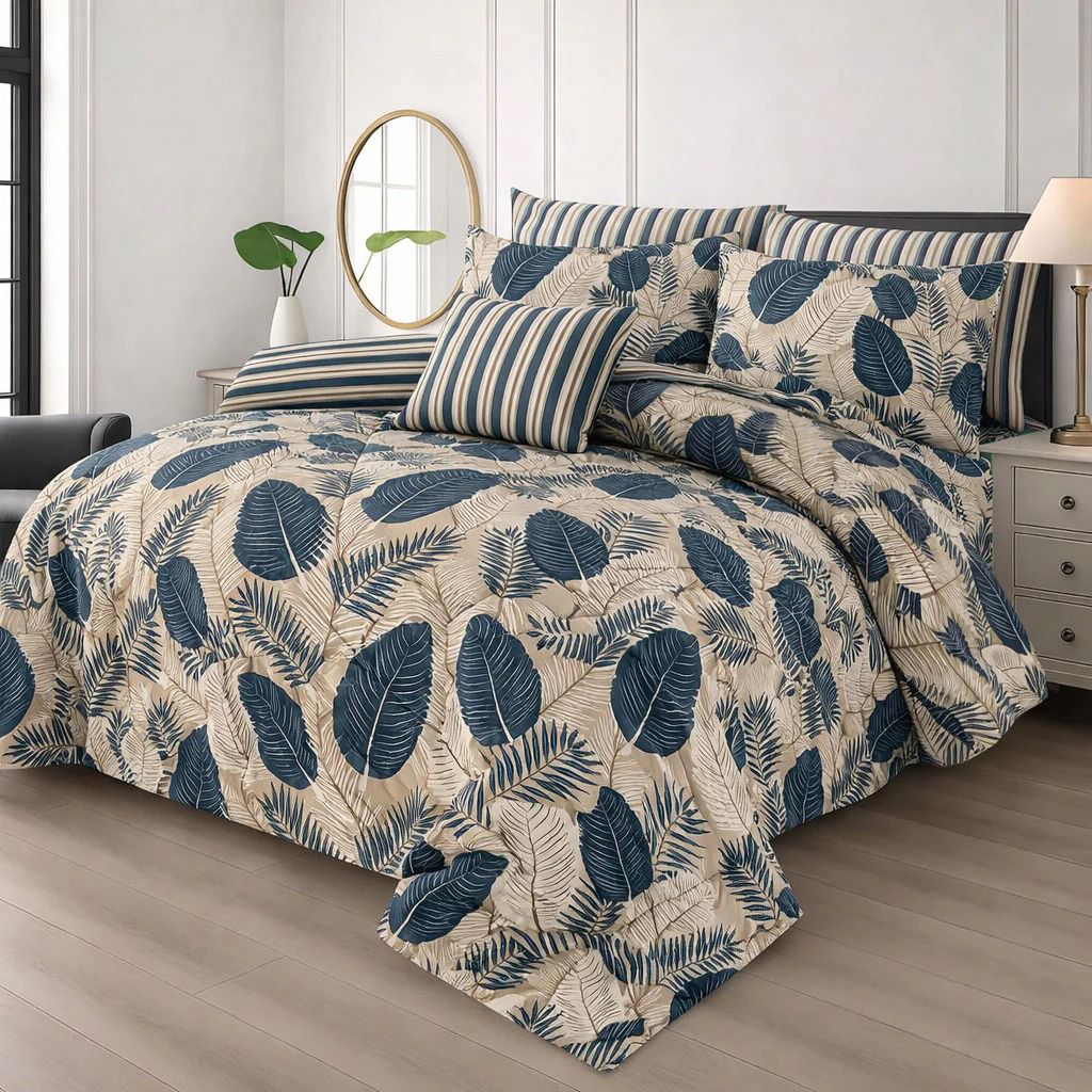 Premium King Size 7-Piece Comforter Set | Complete Bedding Collection