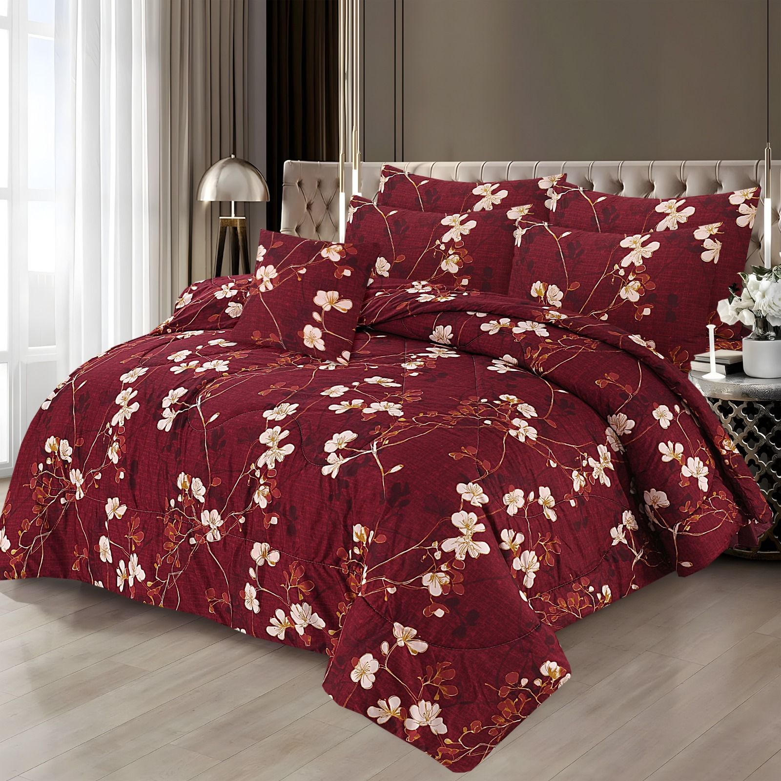 Premium King Size 7-Piece Comforter Set | Complete Bedding Collection