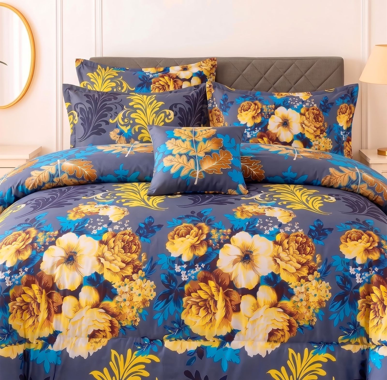 Premium King Size 7-Piece Comforter Set | Complete Bedding Collection