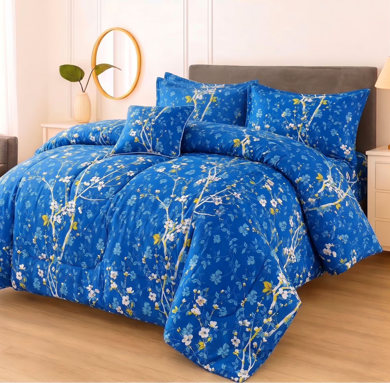 Premium King Size 7-Piece Comforter Set | Complete Bedding Collection