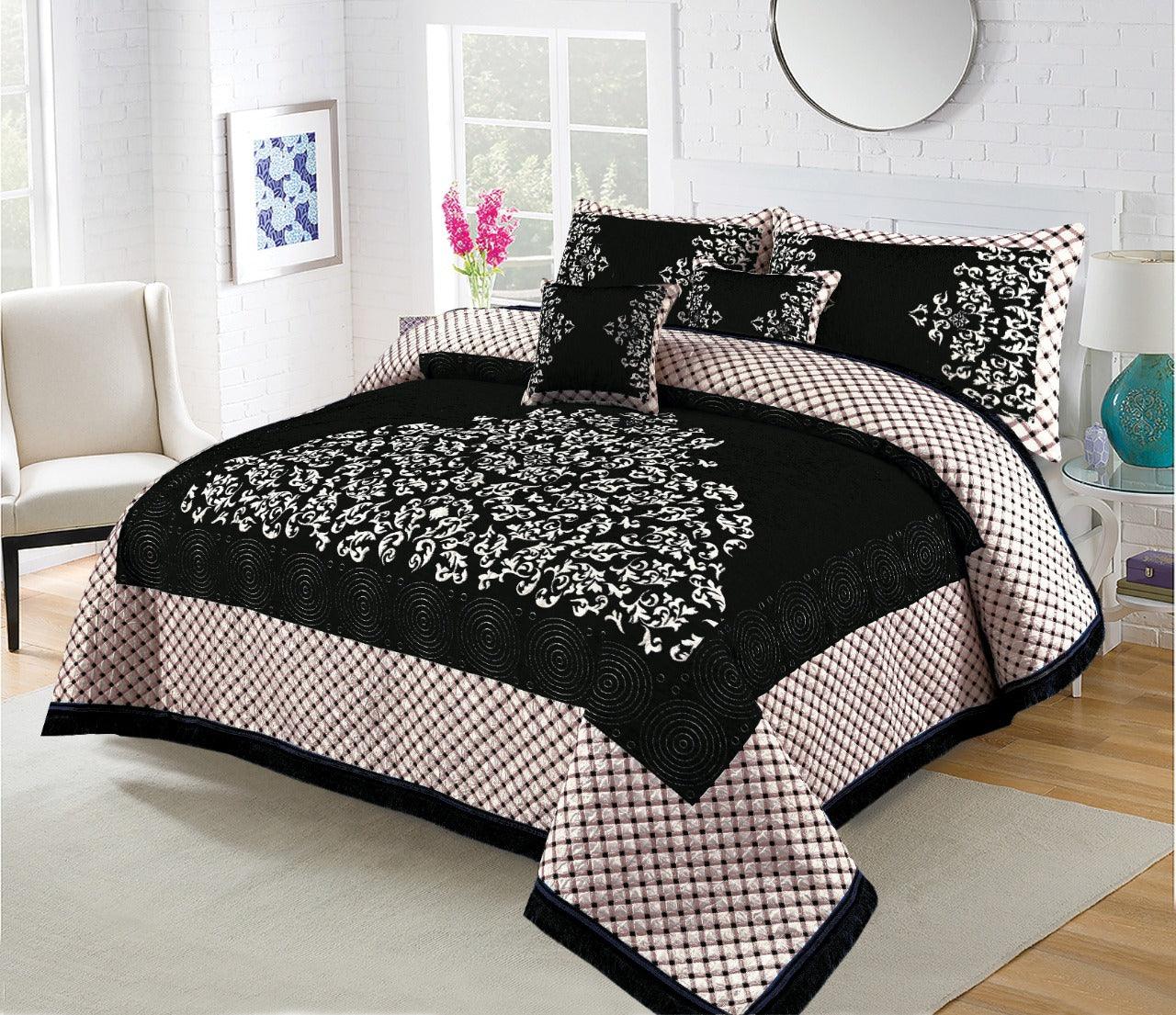 Velvet Jacquard Bed Sheet 5 Pcs set King Size