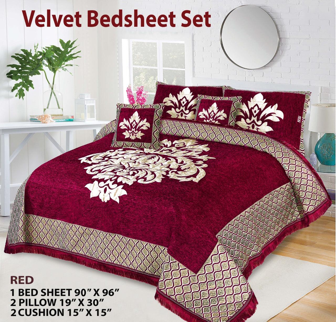 Velvet Jacquard bedsheet in pakistan