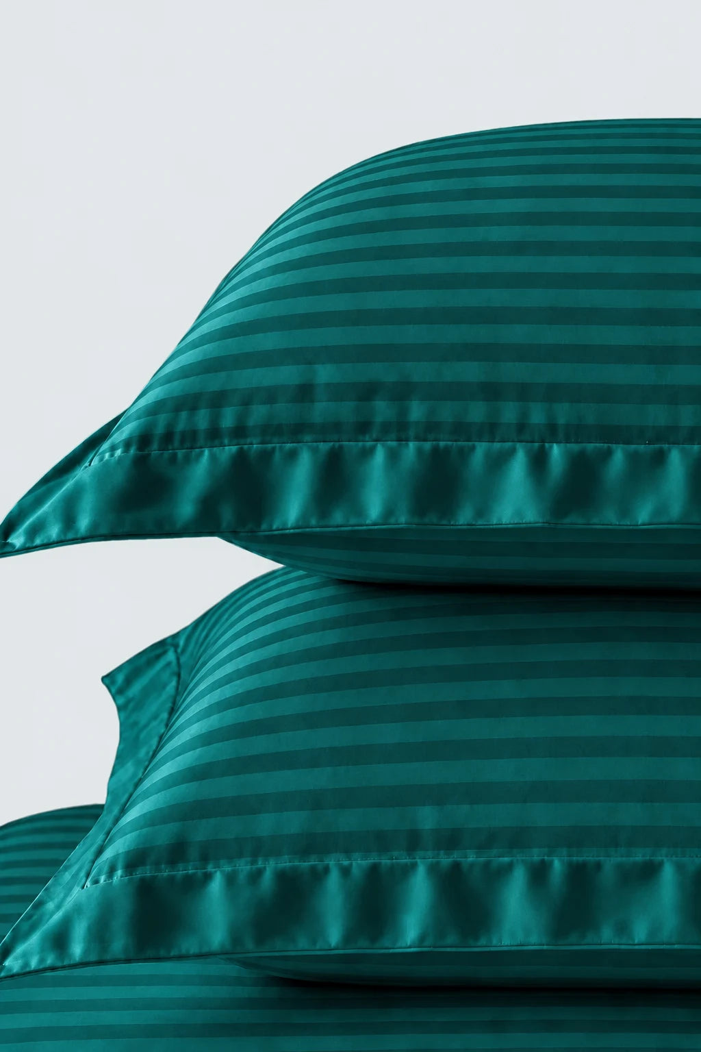 Deep Teal 5-Piece Stripe Fitted Bedsheet Set – King Size