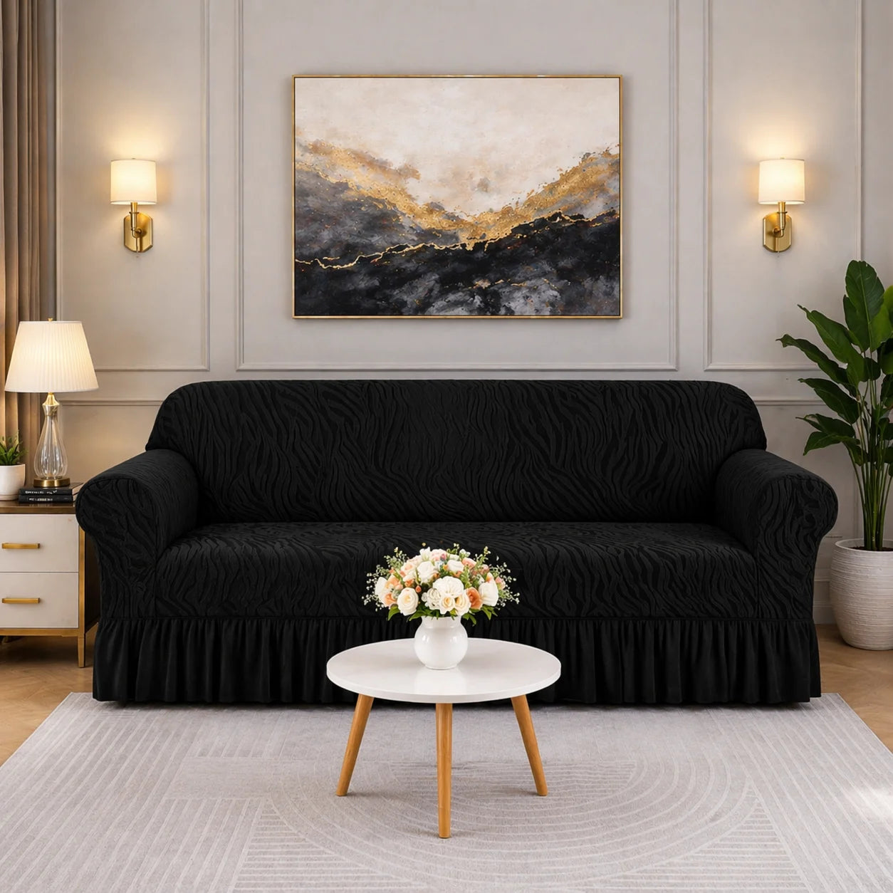 Zebra Stripe Gersey Sofa Covers