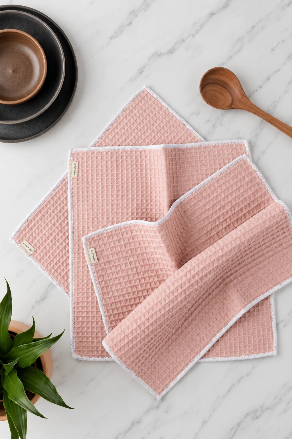 ROMAL Waffle Cotton Towels – Ultra-Soft & Absorbent | 12-Piece Pack