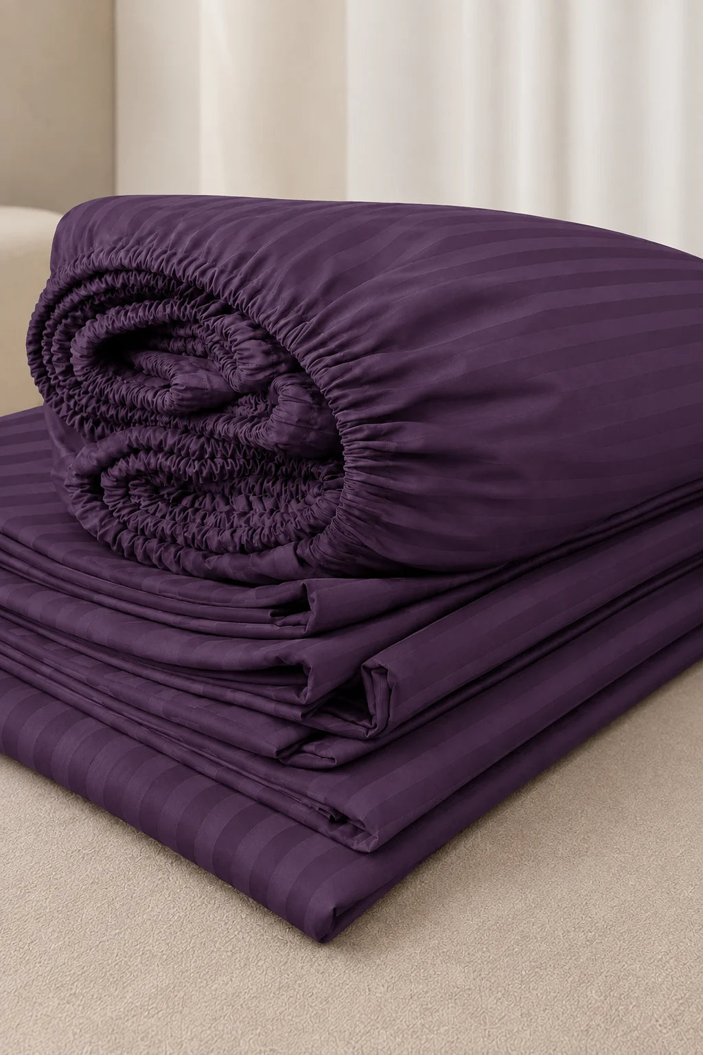 Deep Purple Quilt Cover Set (6PCS - King Size)