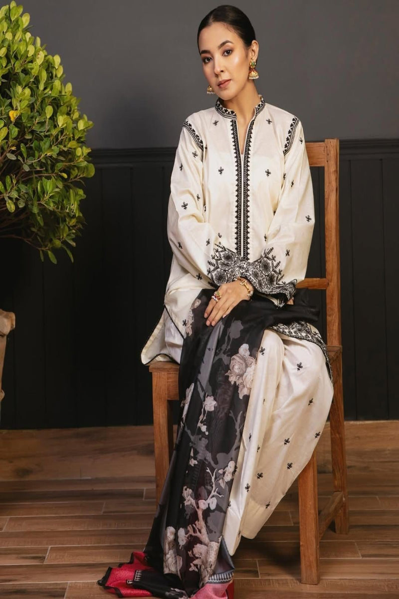 Cocy by Zara Shahjahan Summer  - Off-White Premium Air-Jet Lawn 3PC Embroidered Suits