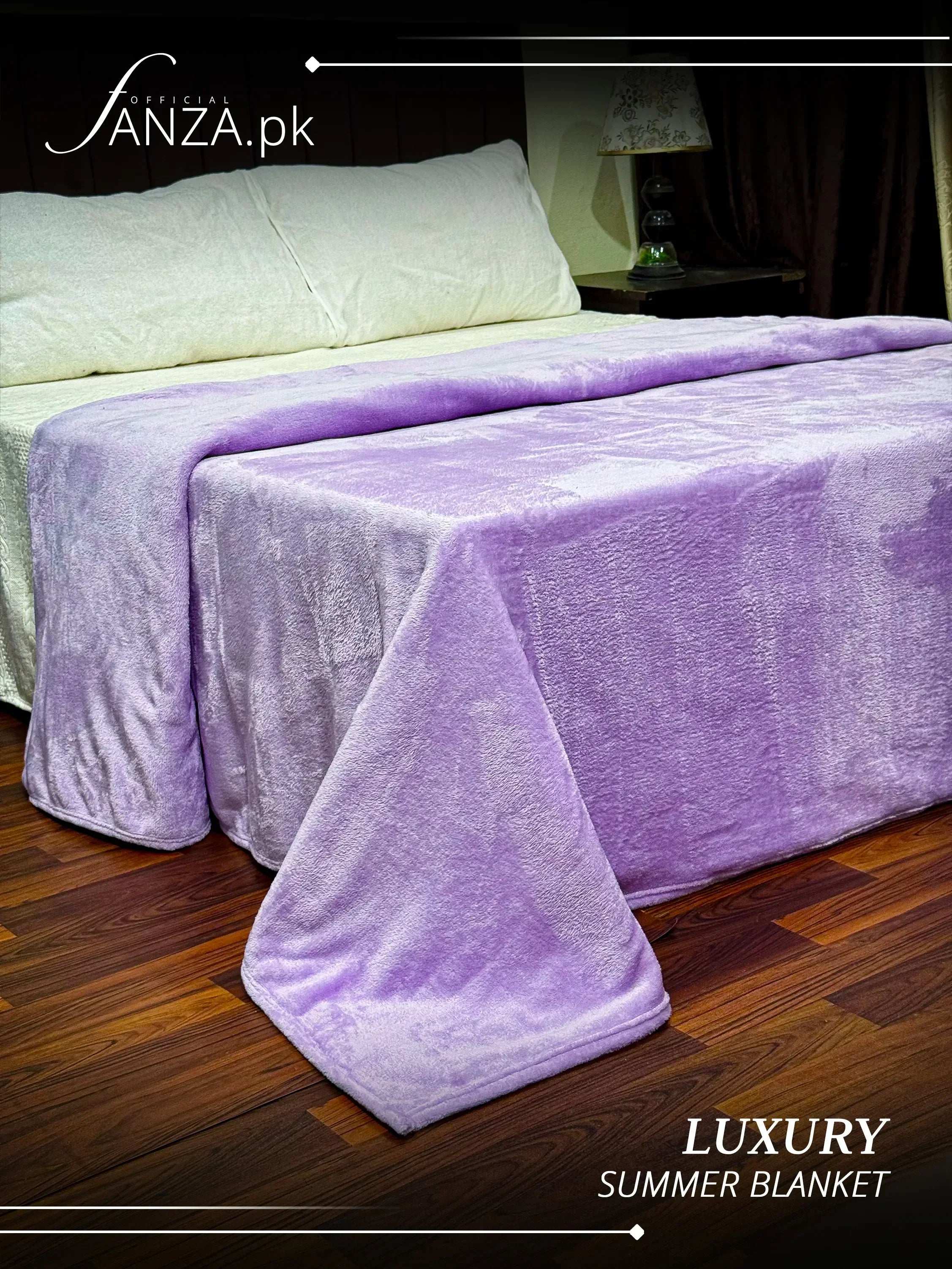 Light purple AC Dyed Funnel Blanket in Coral Fleece